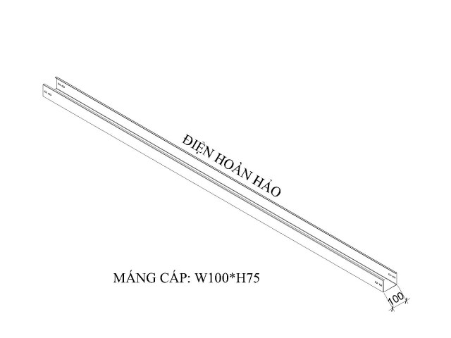 Máng cáp W100 H75