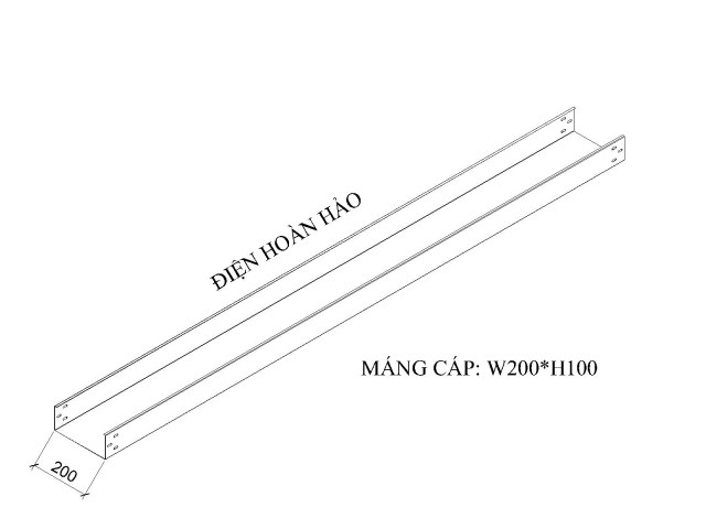 Máng cáp W200 H100
