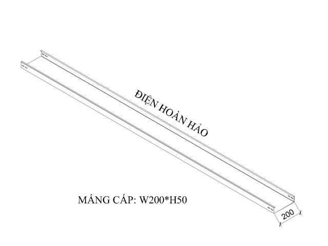 Máng cáp W200 H50