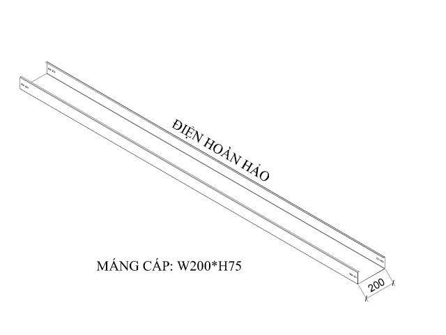 Thang cáp W200 H75