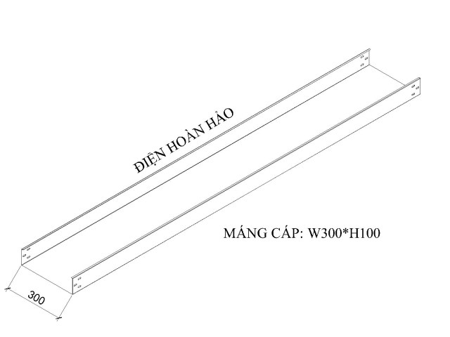 Máng cáp W300 H100