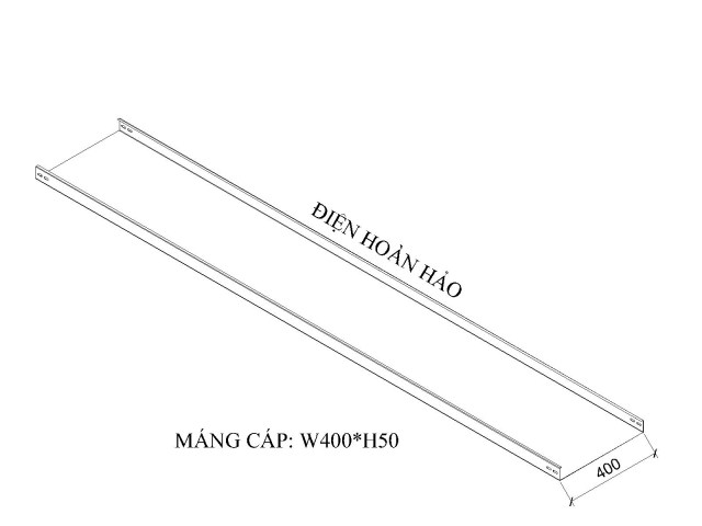 Máng cáp W400 H50