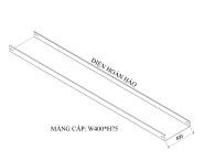 Máng cáp W400 H75
