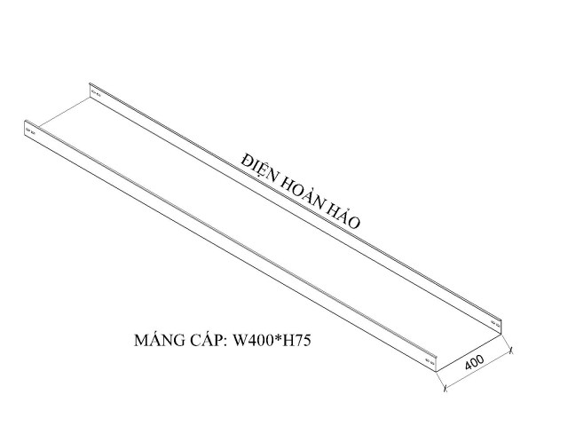 Máng cáp W400 H75
