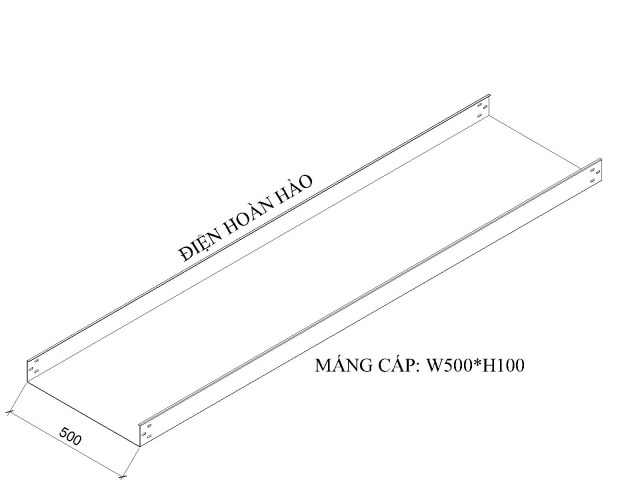 Máng cáp W500 H100