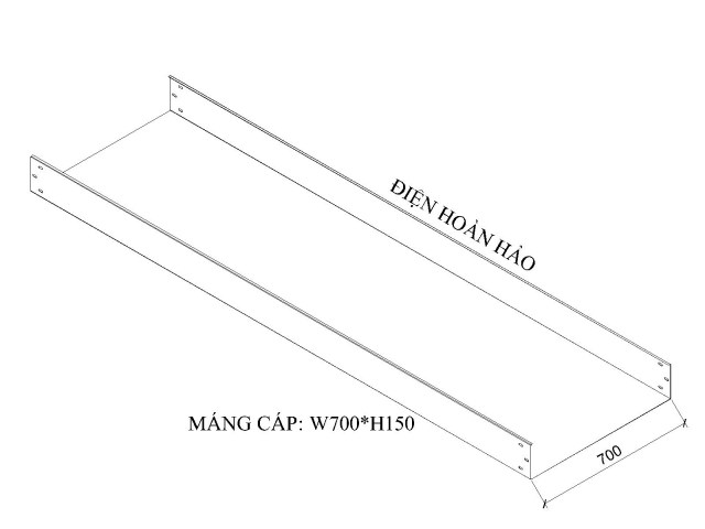 Máng cáp W700 H150